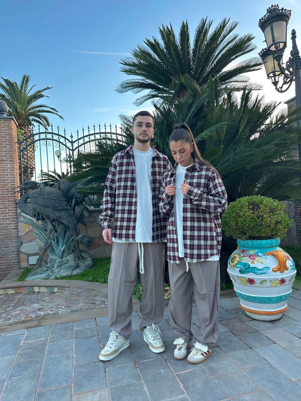 Camicia a Quadri Bordeaux – Regular Fit Urbano