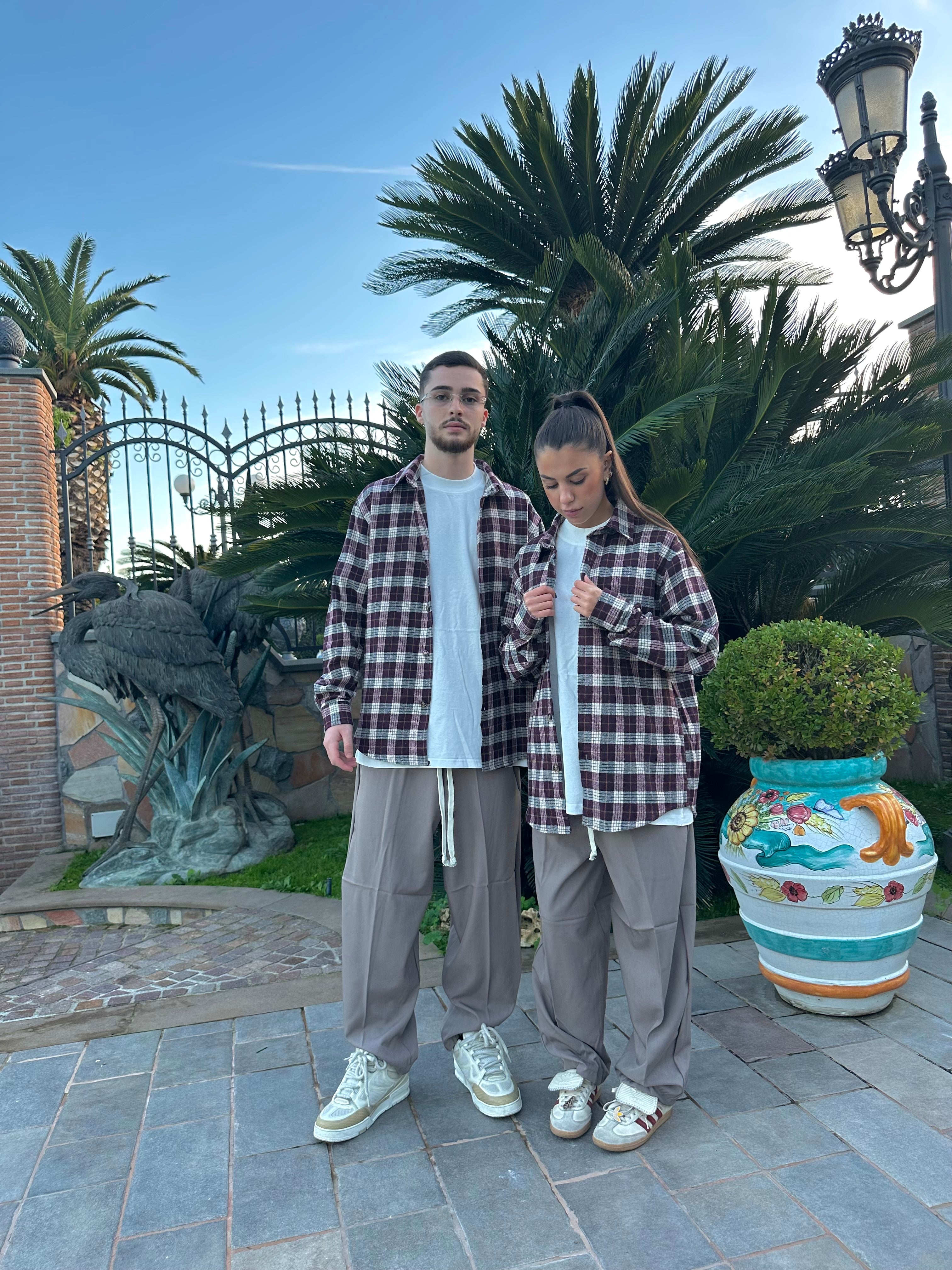 Camicia a Quadri Bordeaux – Regular Fit Urbano